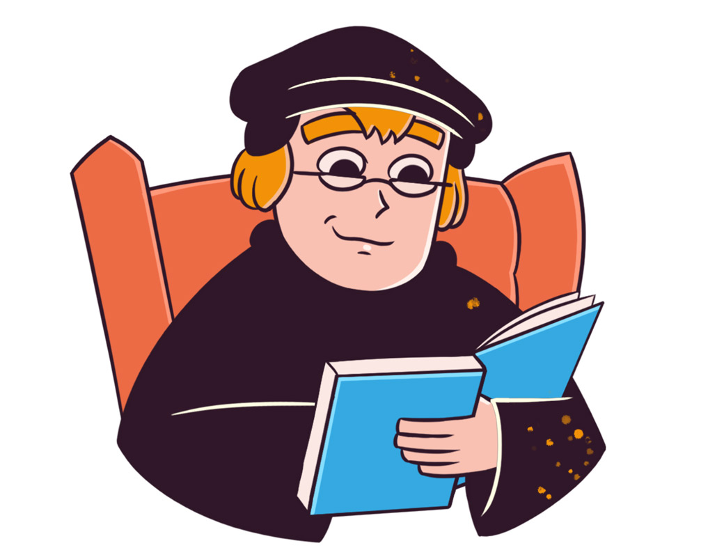 Martin Luther am lesen