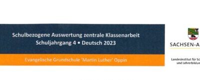 Hervorragende Leistungen in der zentralen Klassenarbeit in Deutsch unserer 4. Klasse im SJ 2022/2023