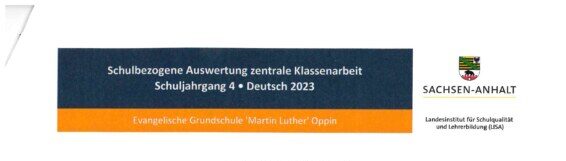 Hervorragende Leistungen in der zentralen Klassenarbeit in Deutsch unserer 4. Klasse im SJ 2022/2023