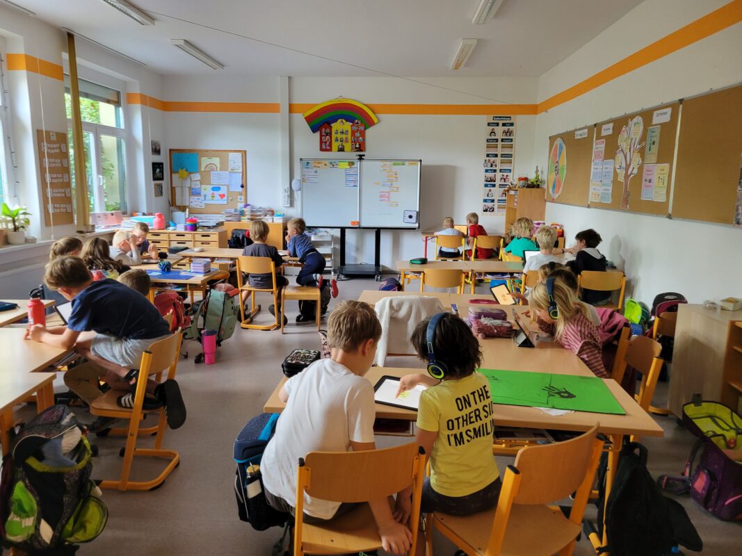 Partnerarbeit der Klassen 1 und 4