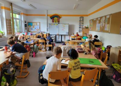 Partnerarbeit der Klassen 1 und 4